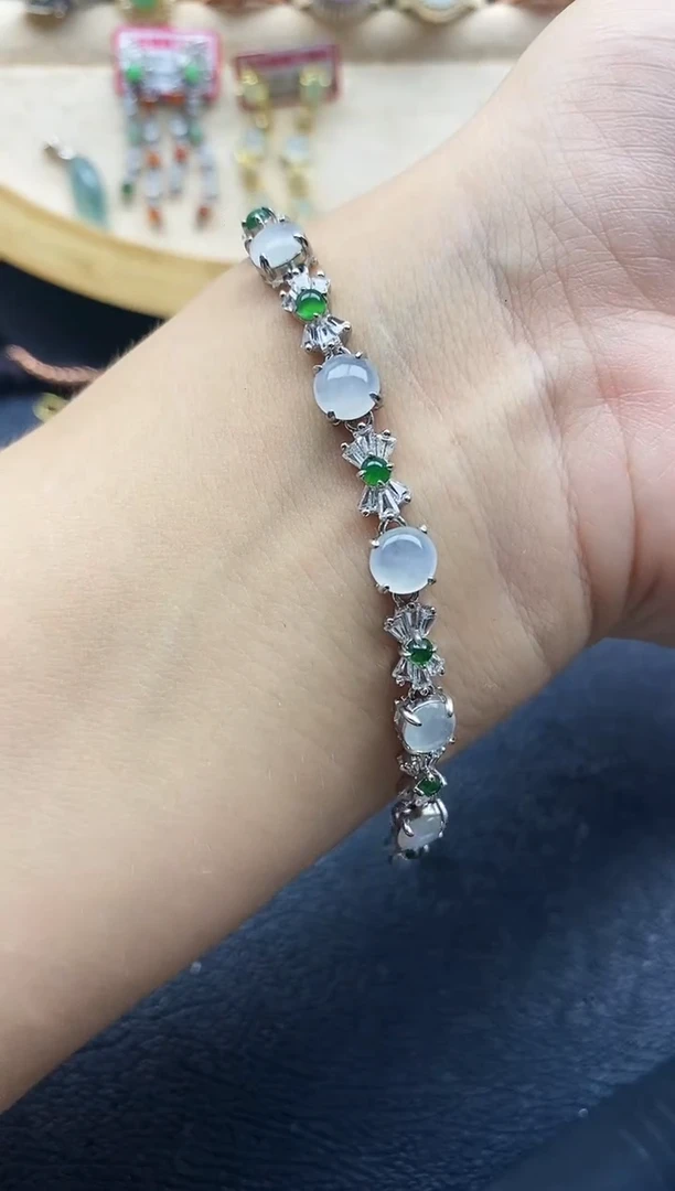 翡翠戒指银S925镶嵌1