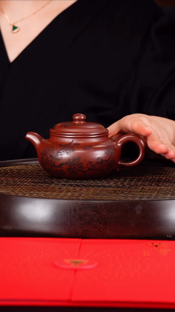 茶壶紫砂杨菲 仿古108 龙血砂 300毫升