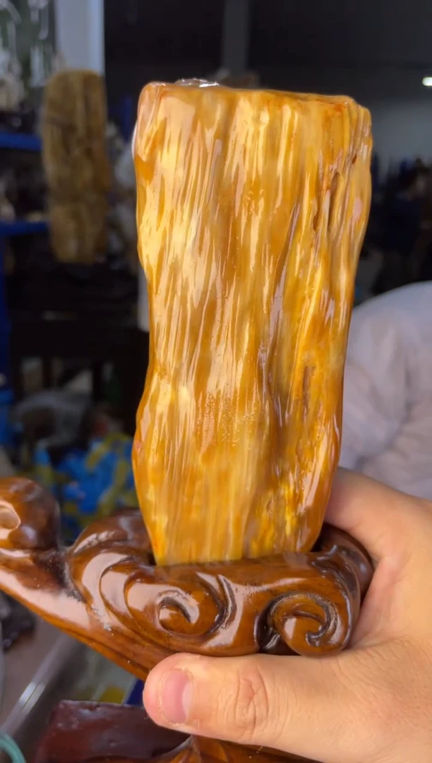 未镶嵌摆件硅化玉2
