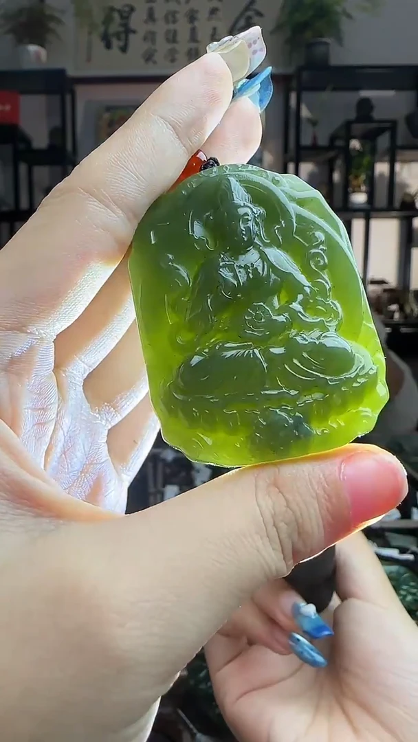 颈饰未镶嵌和田玉观音