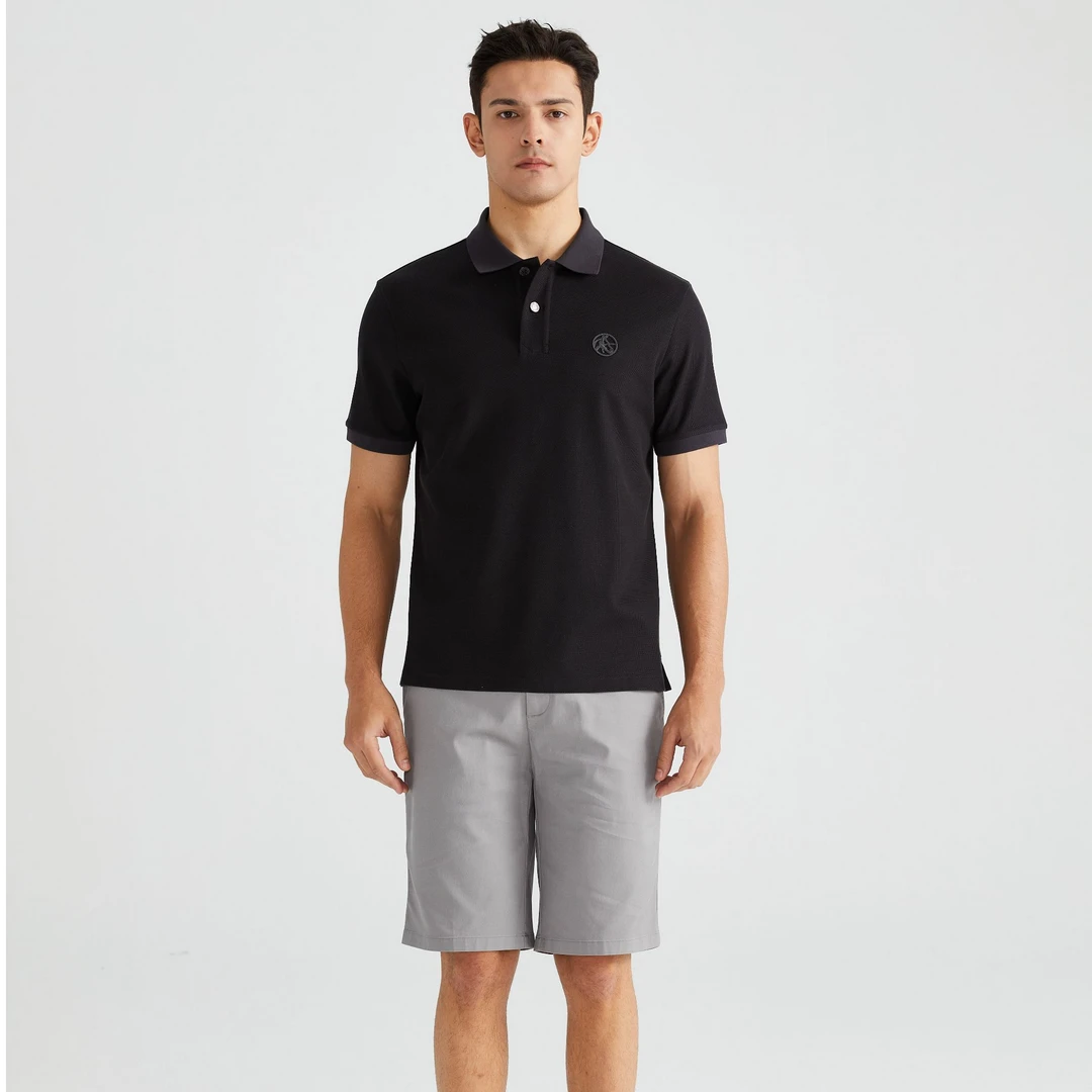 【25新款匹马棉POLO】Satchi男装短袖POLO新品商务休闲T恤纯色夏季