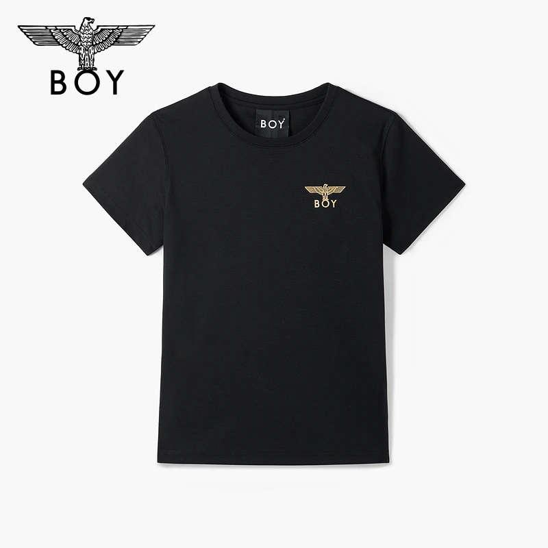 BOYLONDON25新款春夏女款简约时尚百搭纯色休闲针织短袖T恤W01247
