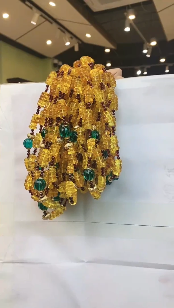 【闪购商品】琥珀颈饰未镶嵌多样性发一