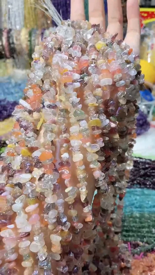 未镶嵌珠宝半成品水晶彩发晶