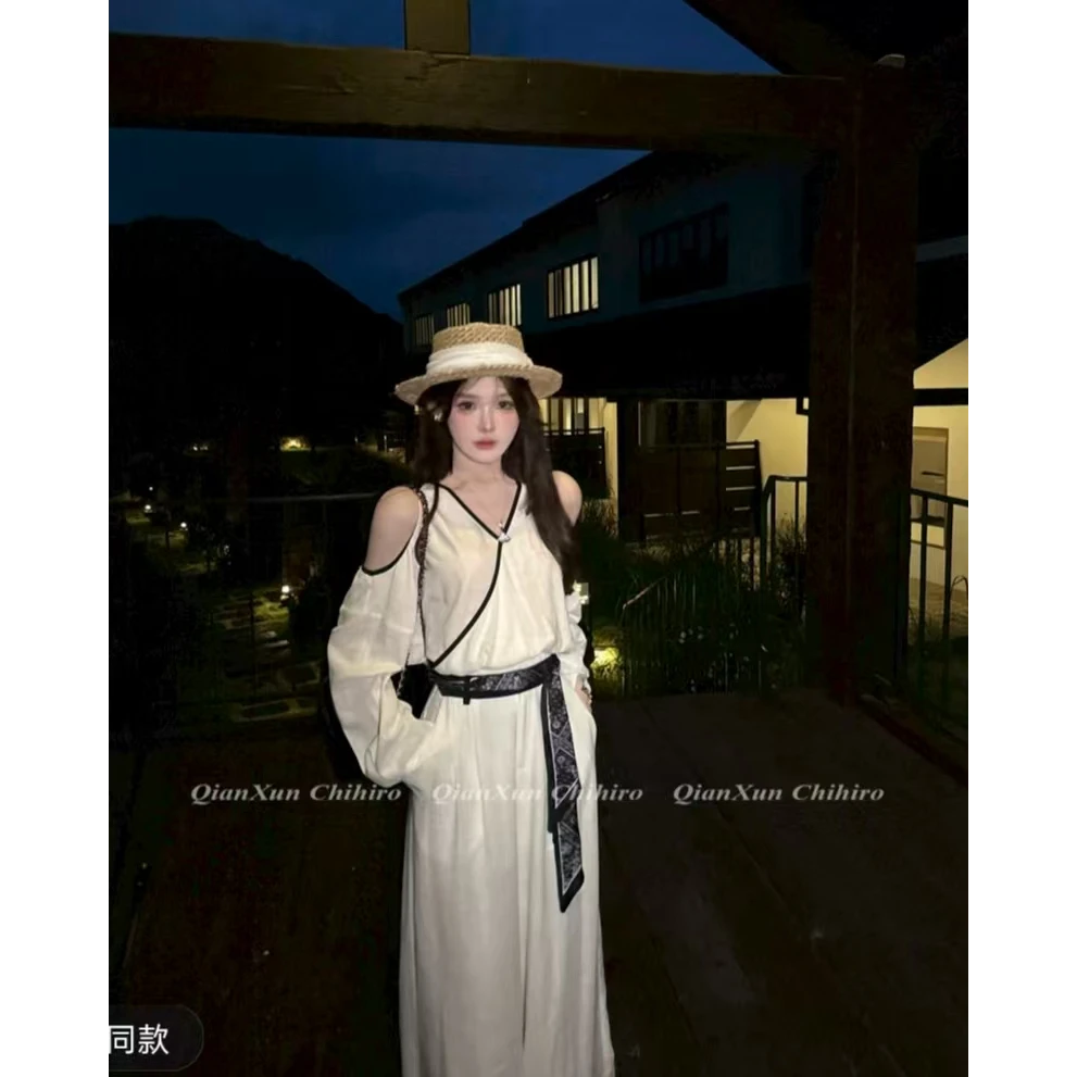 夏日漫游老钱VIBE夏季时尚气质设计感上衣休闲裤+上衣