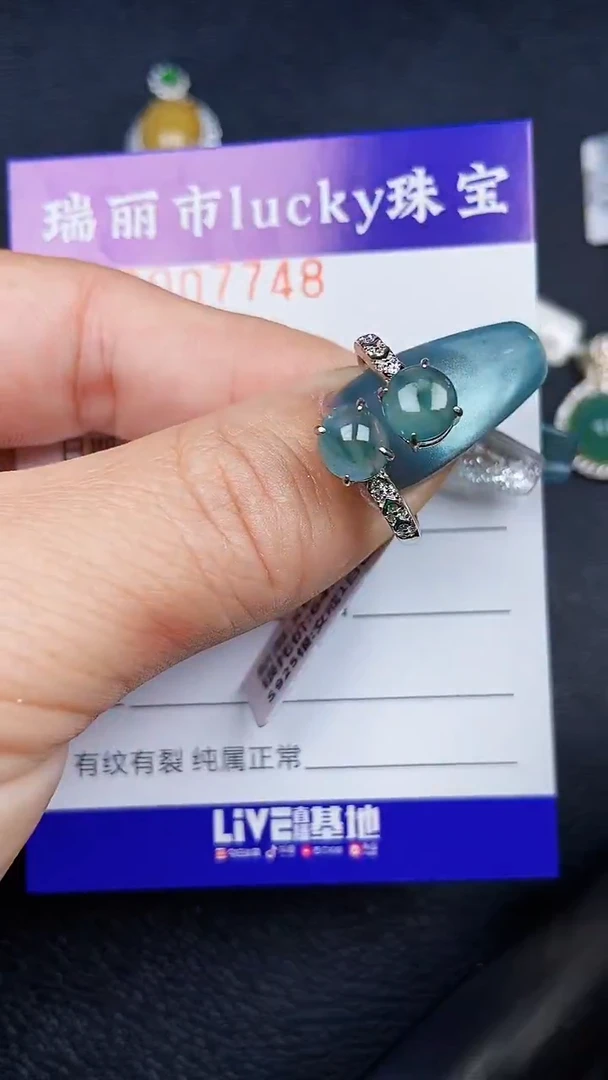 颈饰银S925镶嵌翡翠7748
