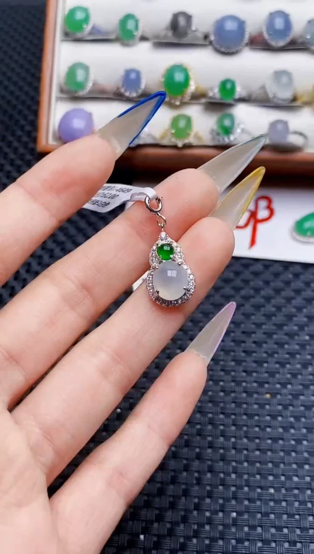 银S925镶嵌戒指翡翠5523