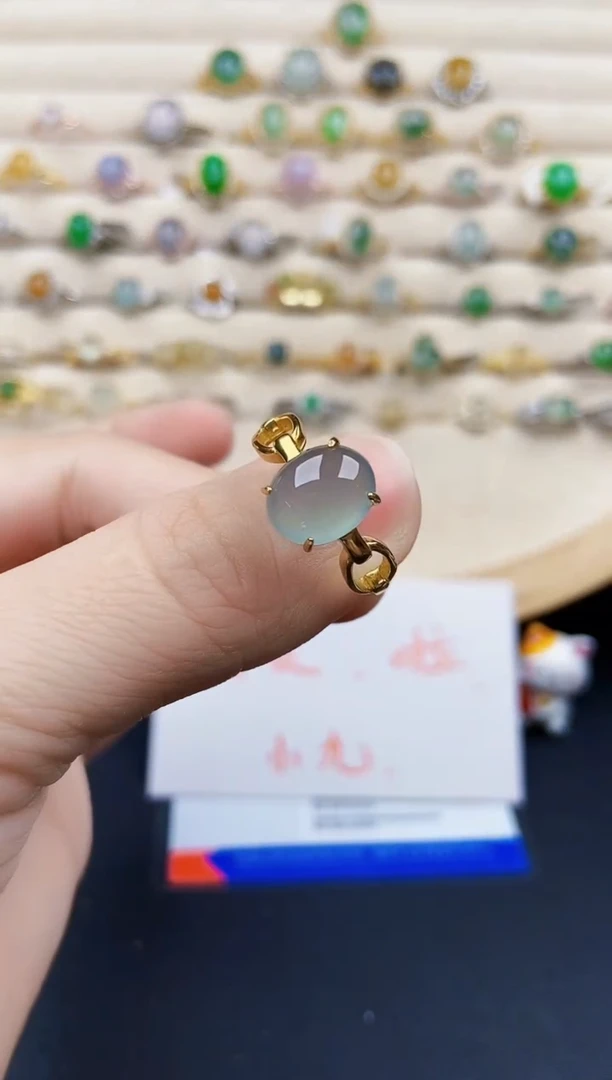 翡翠戒指银S925镶嵌21