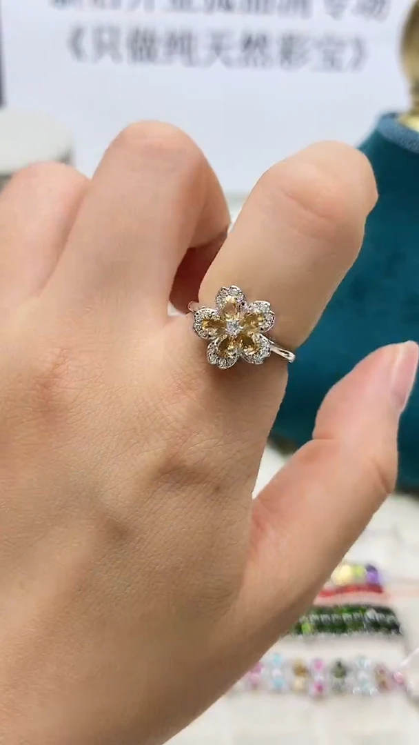 银S925镶嵌戒指水晶316ZB1129产品一个（多样性）