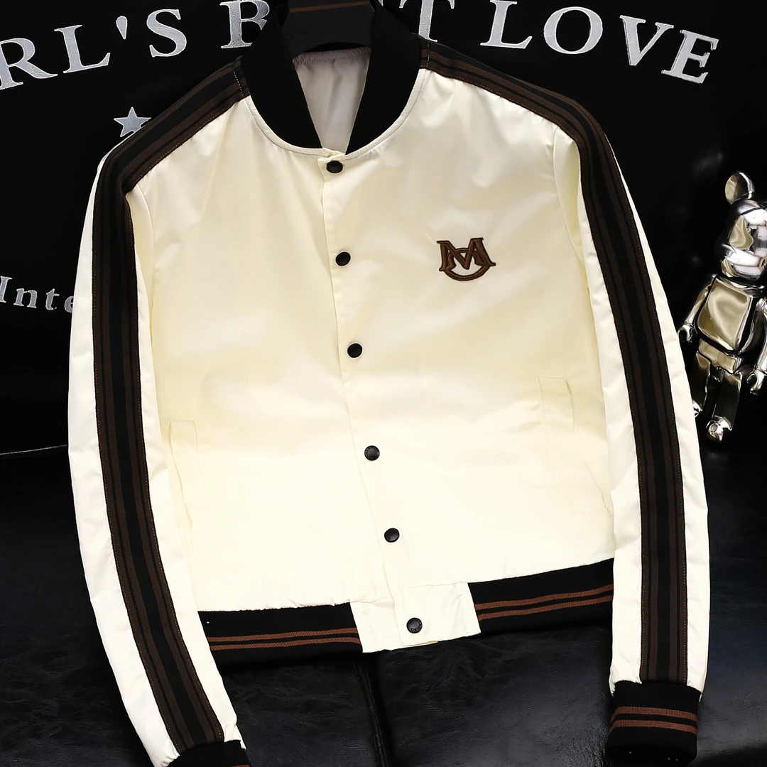 玛加西曼特男士青年夹克轻奢男装外套春秋新款棒球领大码上衣时尚