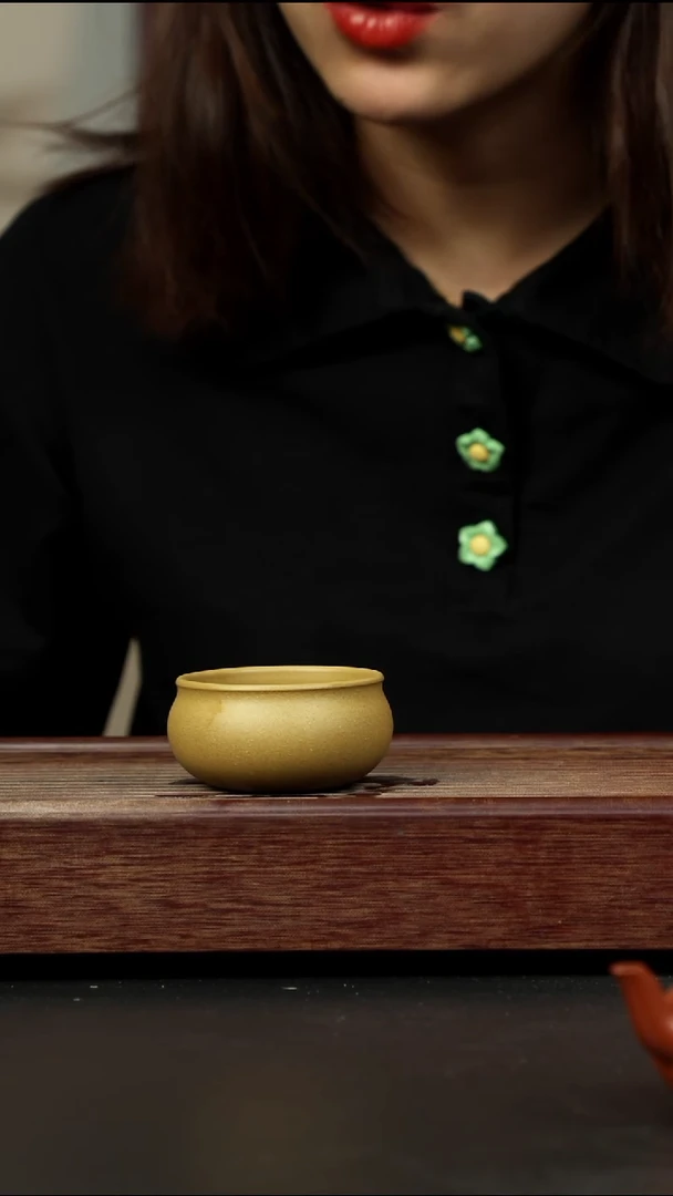 紫砂茶杯黄金段普洱杯