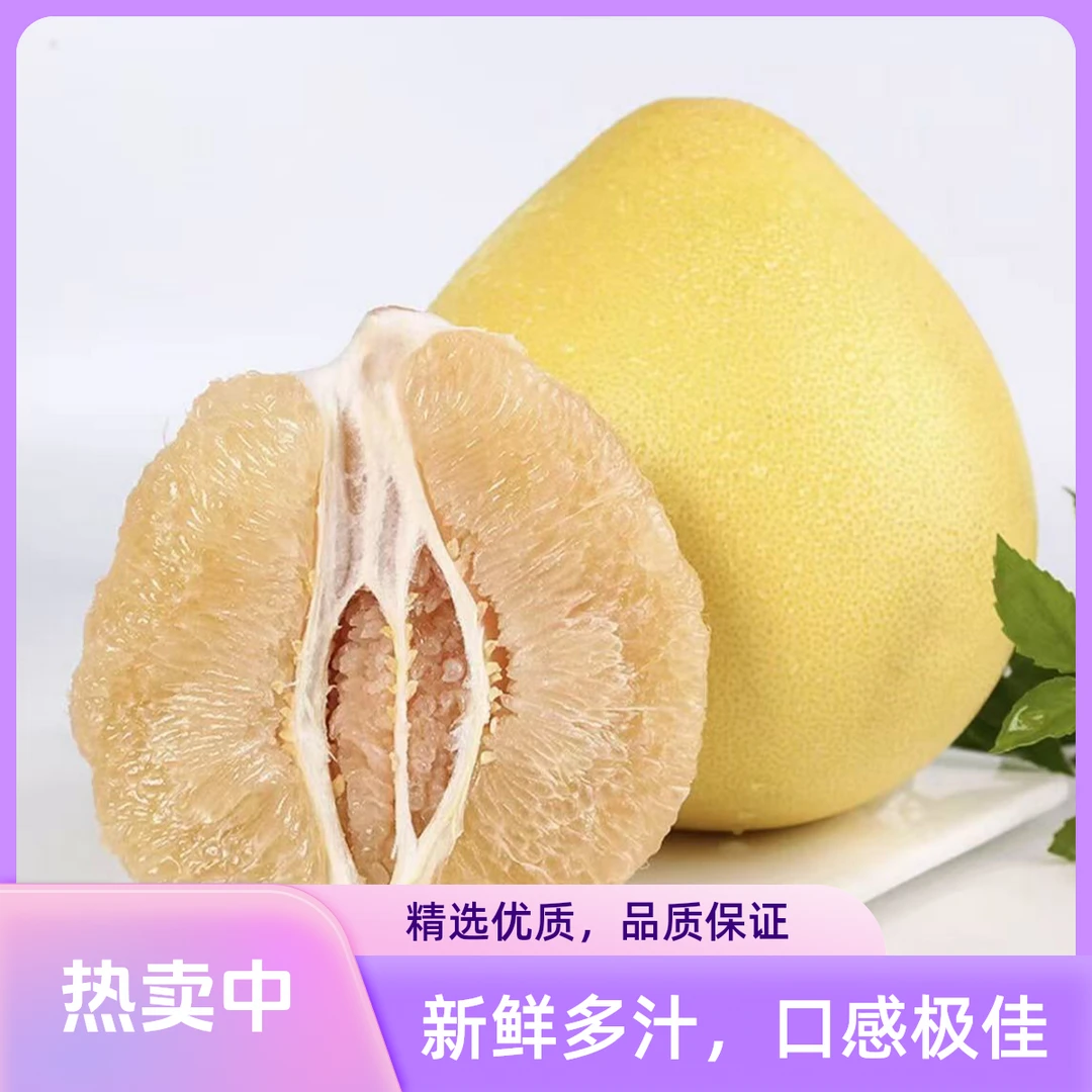 福建平和正宗白心蜜柚新鲜福建时令孕妇当季新鲜蜜白色柚子
