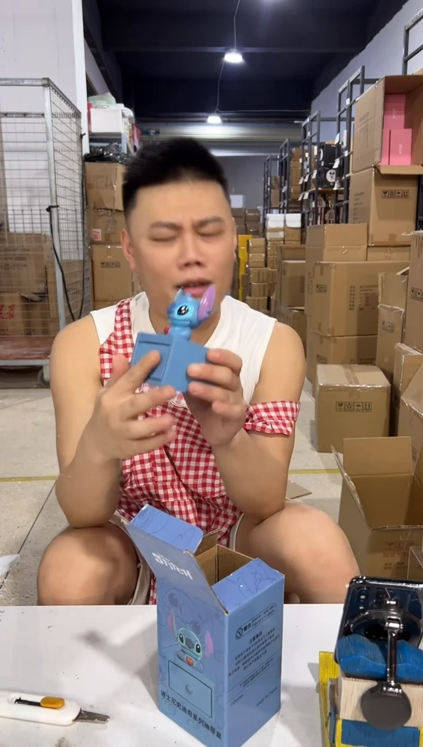 瓷片树脂原盒史迪仔抽屉首饰盒