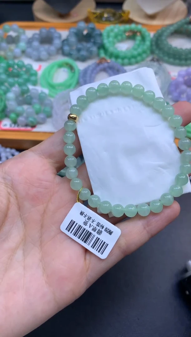 18K金镶嵌手串翡翠翡翠
