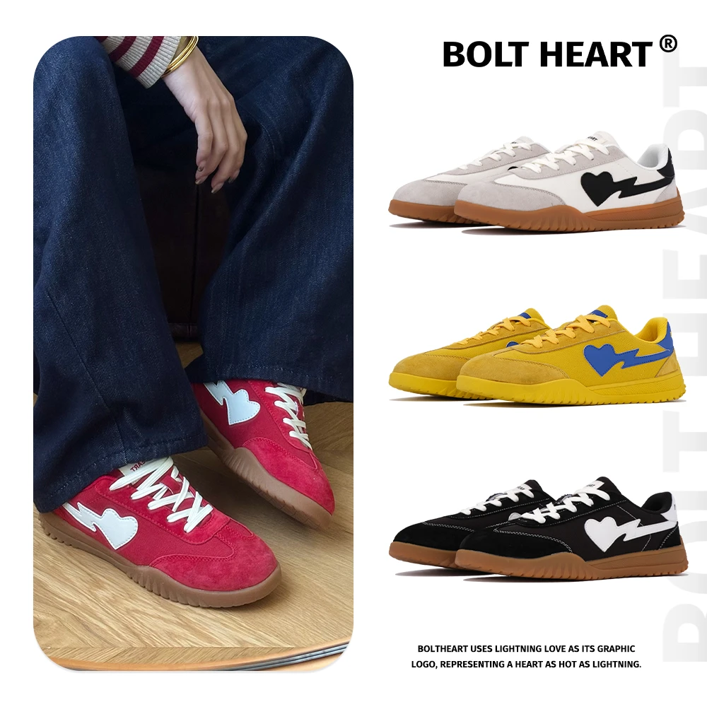 BOLTHEART小众复古时尚男女同款板鞋百搭潮流经典增高鞋德训鞋