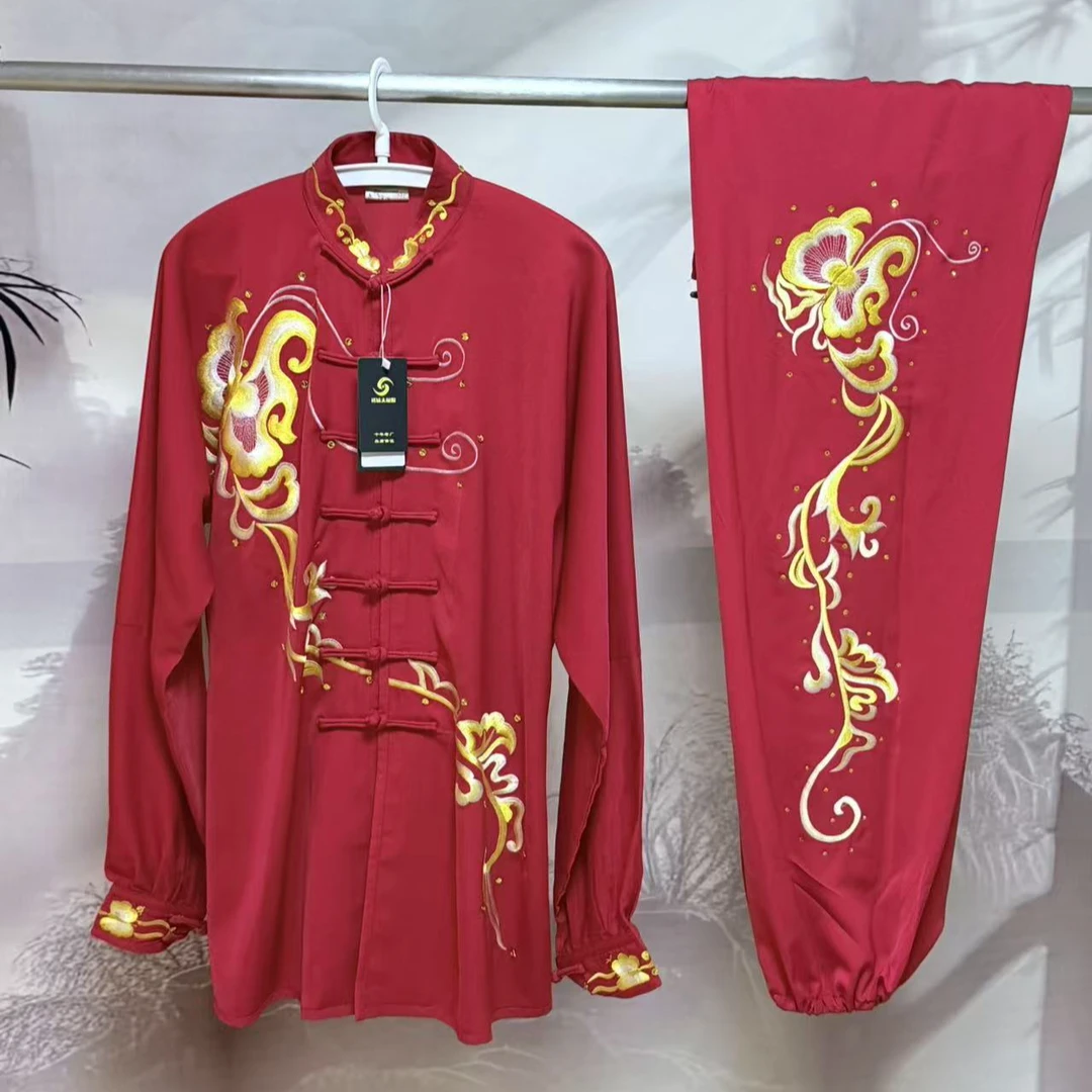 （捡漏）刺绣亮片大红色弹力复合绒