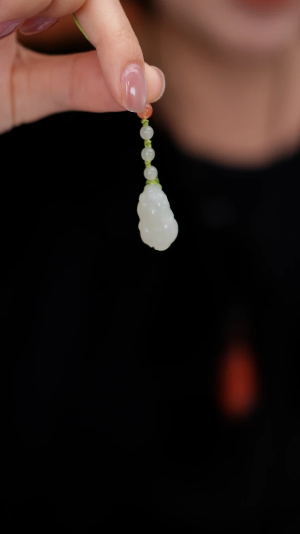 未镶嵌和田玉挂件MZL040和田玉貔貅手机链