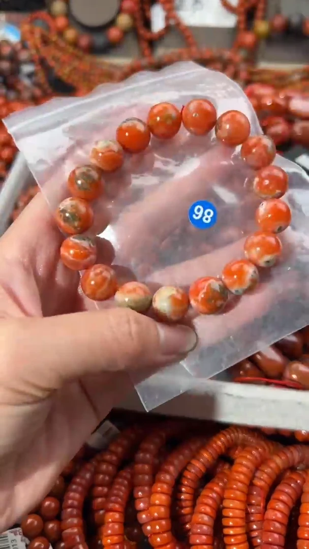 南红玛瑙未镶嵌手串12+