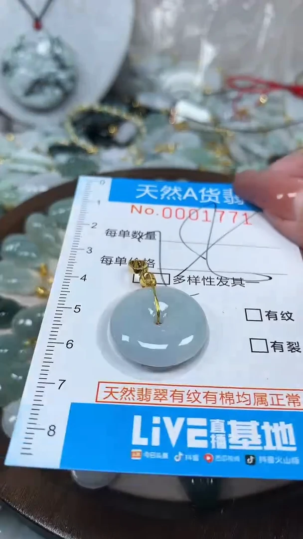 翡翠未镶嵌颈饰净货挂件-1771