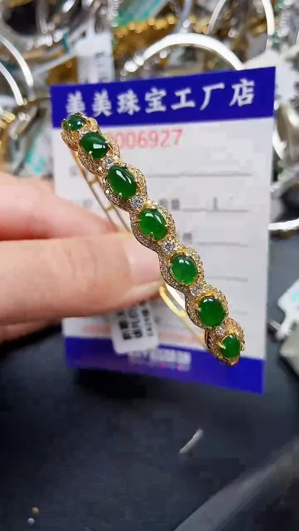 颈饰银S925镶嵌翡翠6927