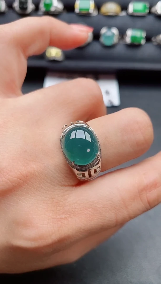 【闪购商品】翡翠戒指银S925镶嵌1111111