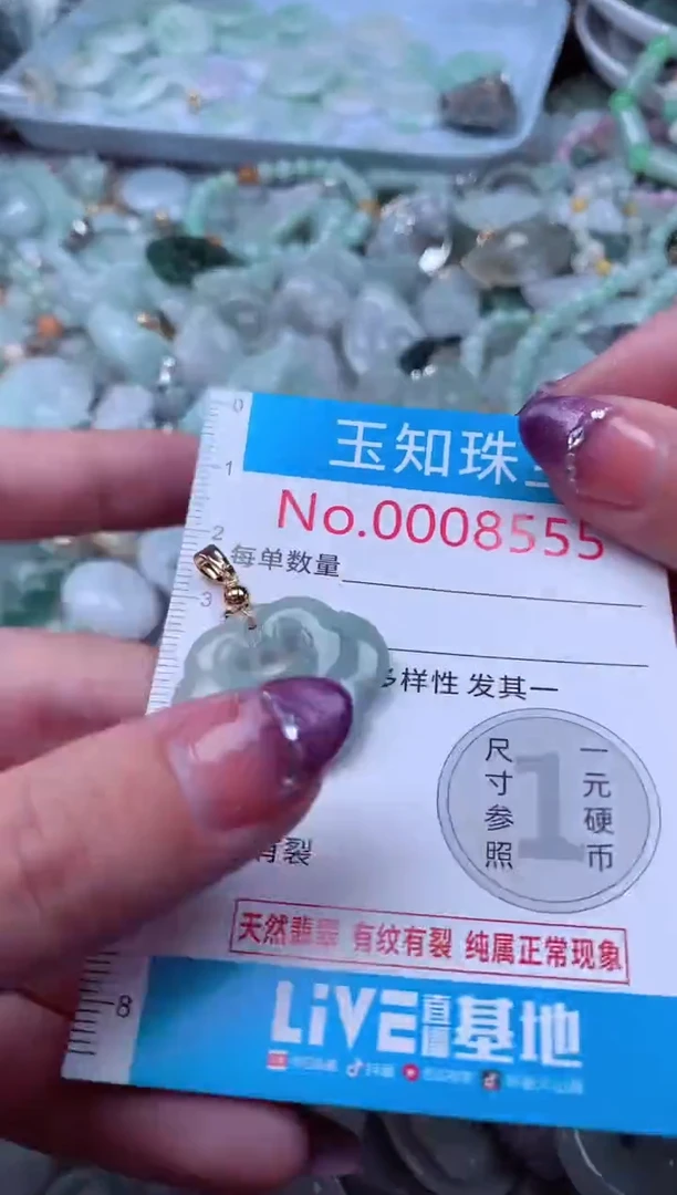 翡翠未镶嵌吊坠(不含链)8555