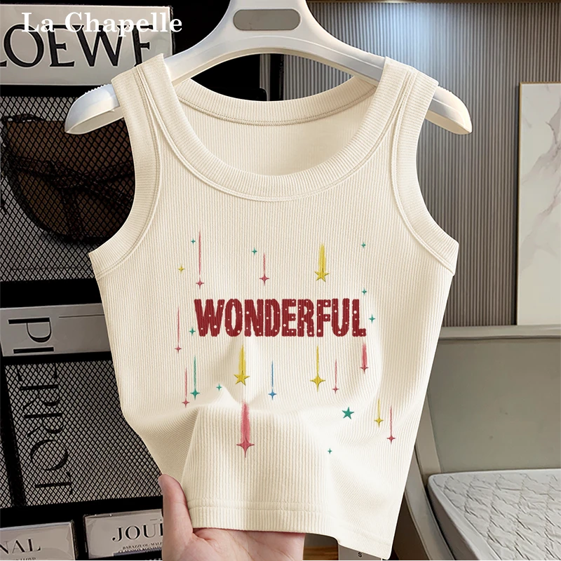 拉夏贝尔吊带背心内搭女2025新款爆款独特漂亮小衫美背遮副乳上衣