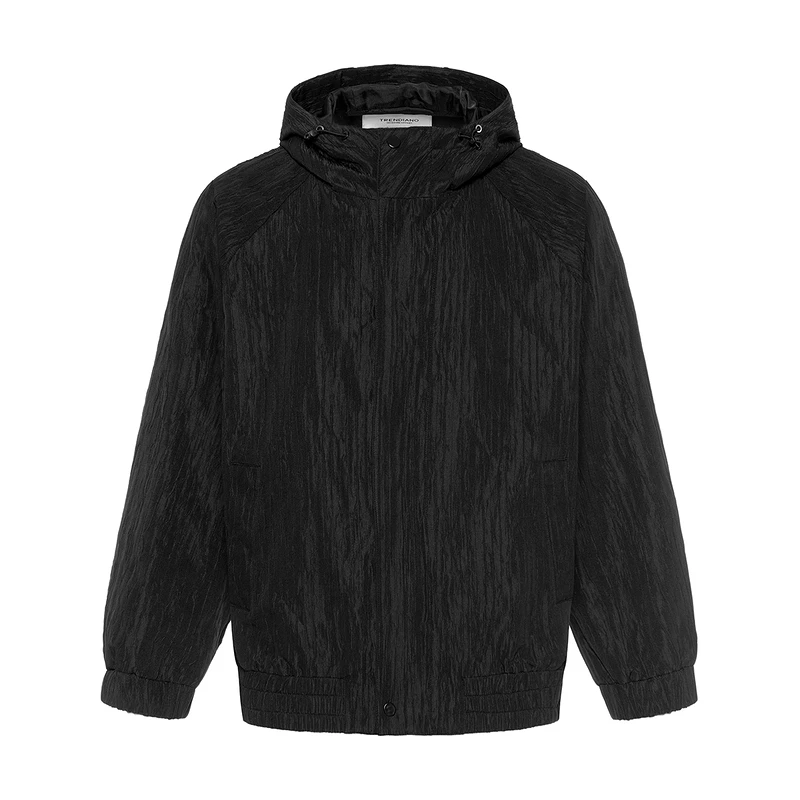 Trendiano树皮纹连帽夹克外套3LC4094590