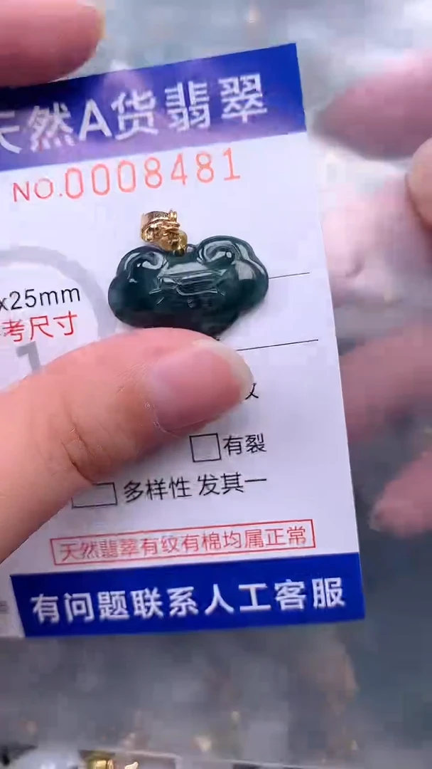 翡翠未镶嵌吊坠(不含链)1