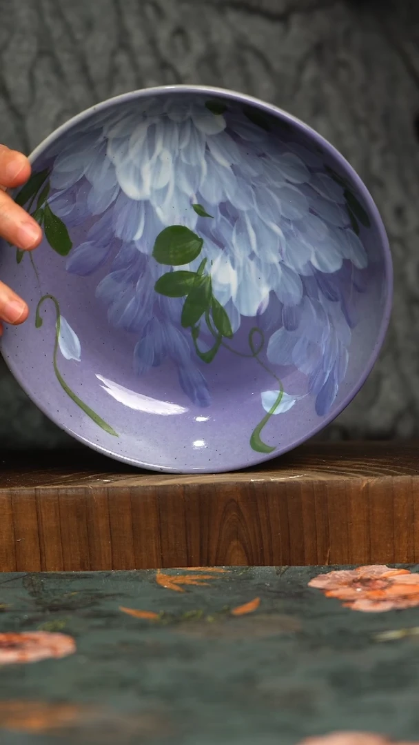 杯釉下彩手工手绘同款陶器