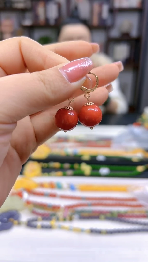 【闪购商品】翡翠耳饰14K金镶嵌耳扣E531