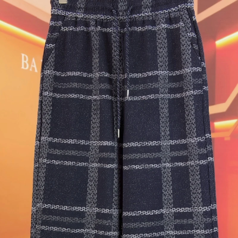 新人福利出口订单2025秋季新款格子高腰窄版直筒休闲裤