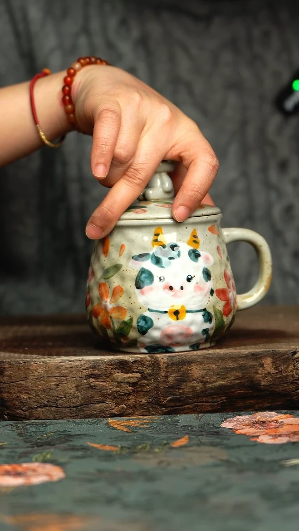 【闪购商品】杯釉下彩手工手绘同款陶器