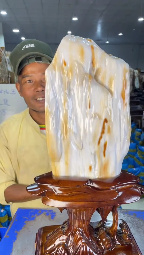 未镶嵌摆件硅化玉81