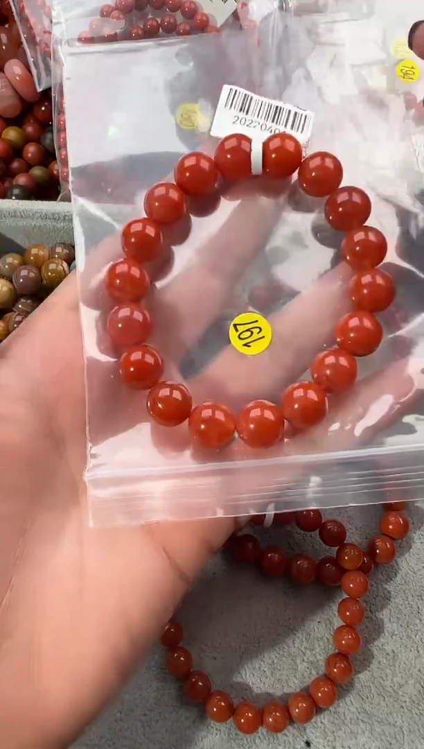 未镶嵌手串南红玛瑙10+