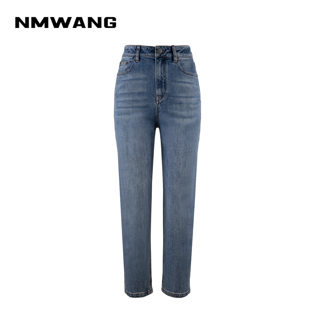 【可可专享】NMWANG牛魔王XHLGD2DAN001蓝色九分小直筒裤