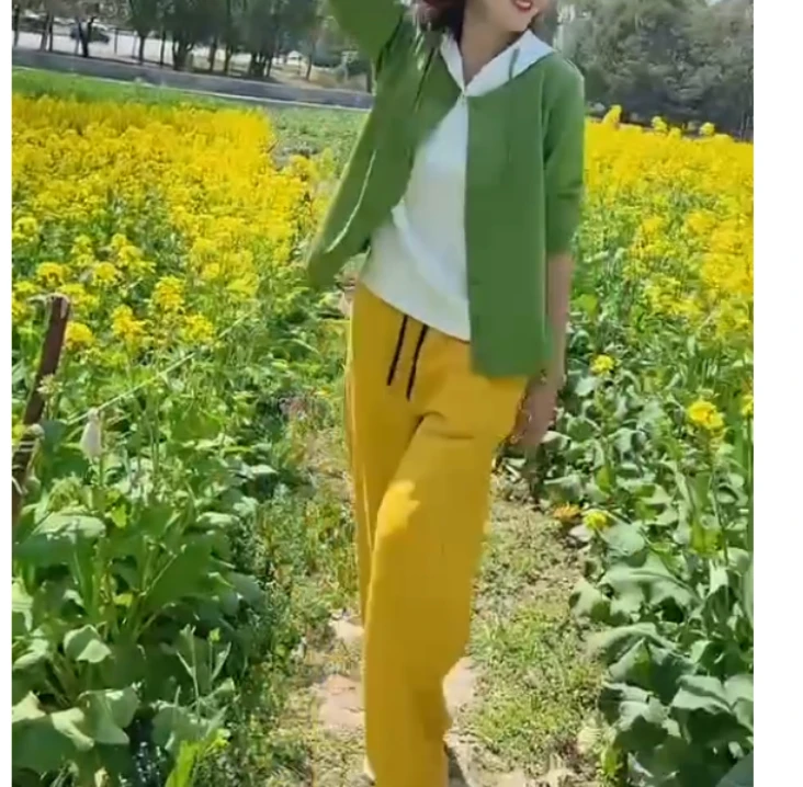 2025春季新款网红同款洋气减龄气质上衣裤子女M-aw