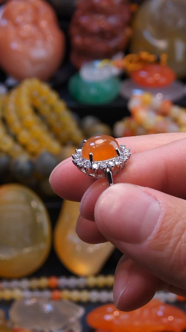 石英质玉未镶嵌珠宝半成品女戒