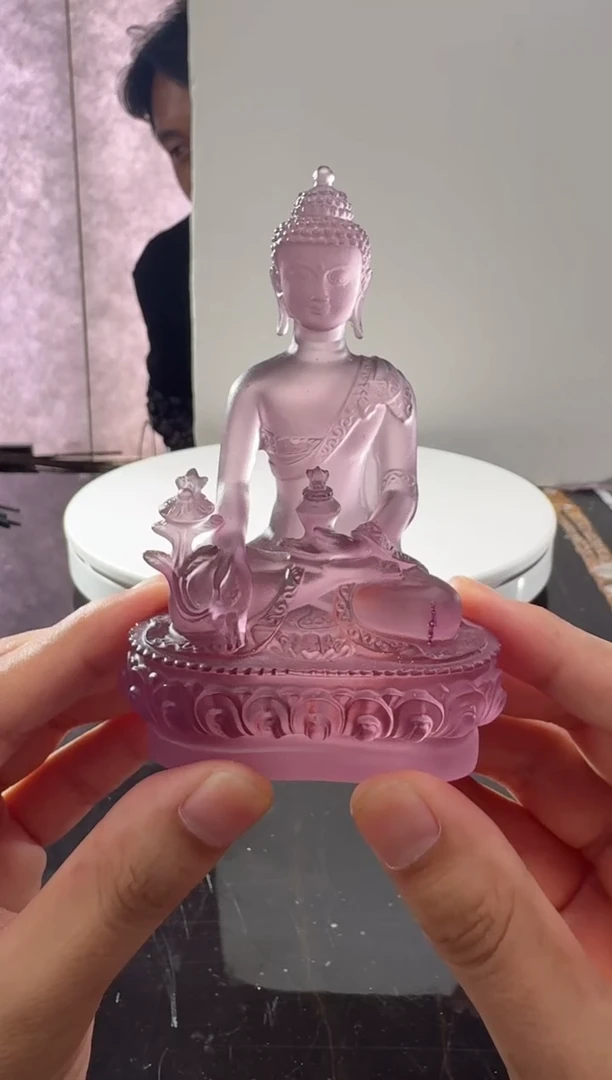 摆件紫色药师佛摆件