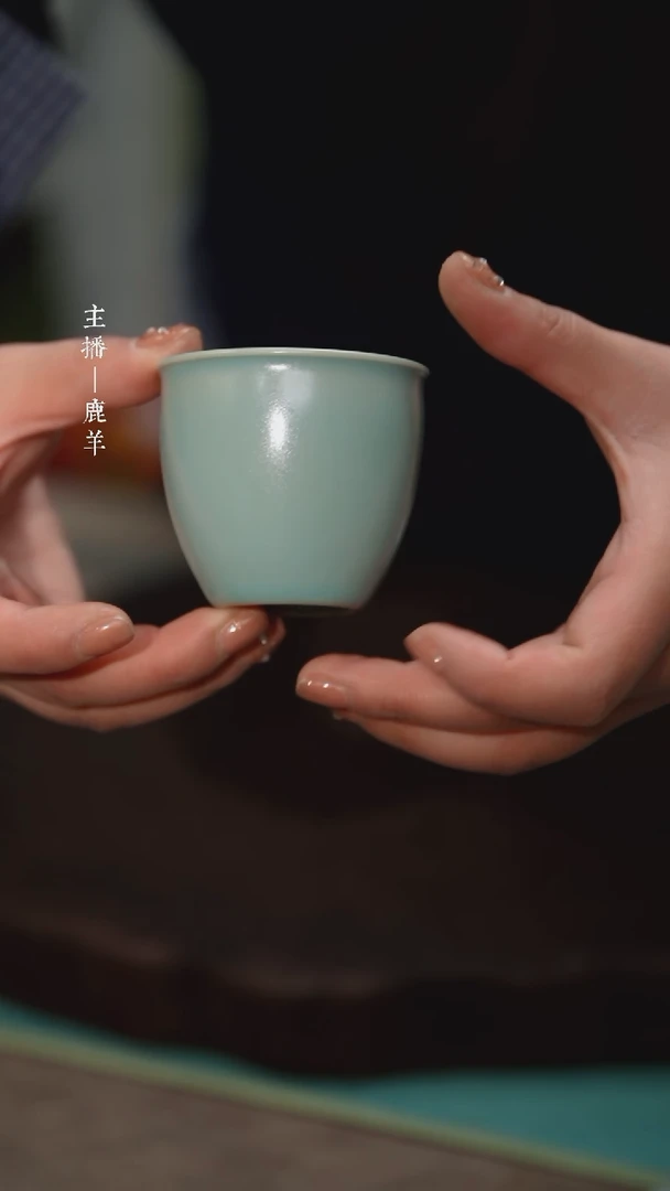 【闪购商品】唇口缸杯60ml-汝瓷张海英-羊