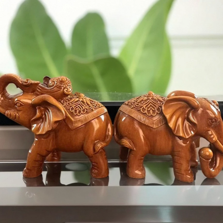 FM472 小象一对送礼工艺品  公象高11长14，母象高9长12
