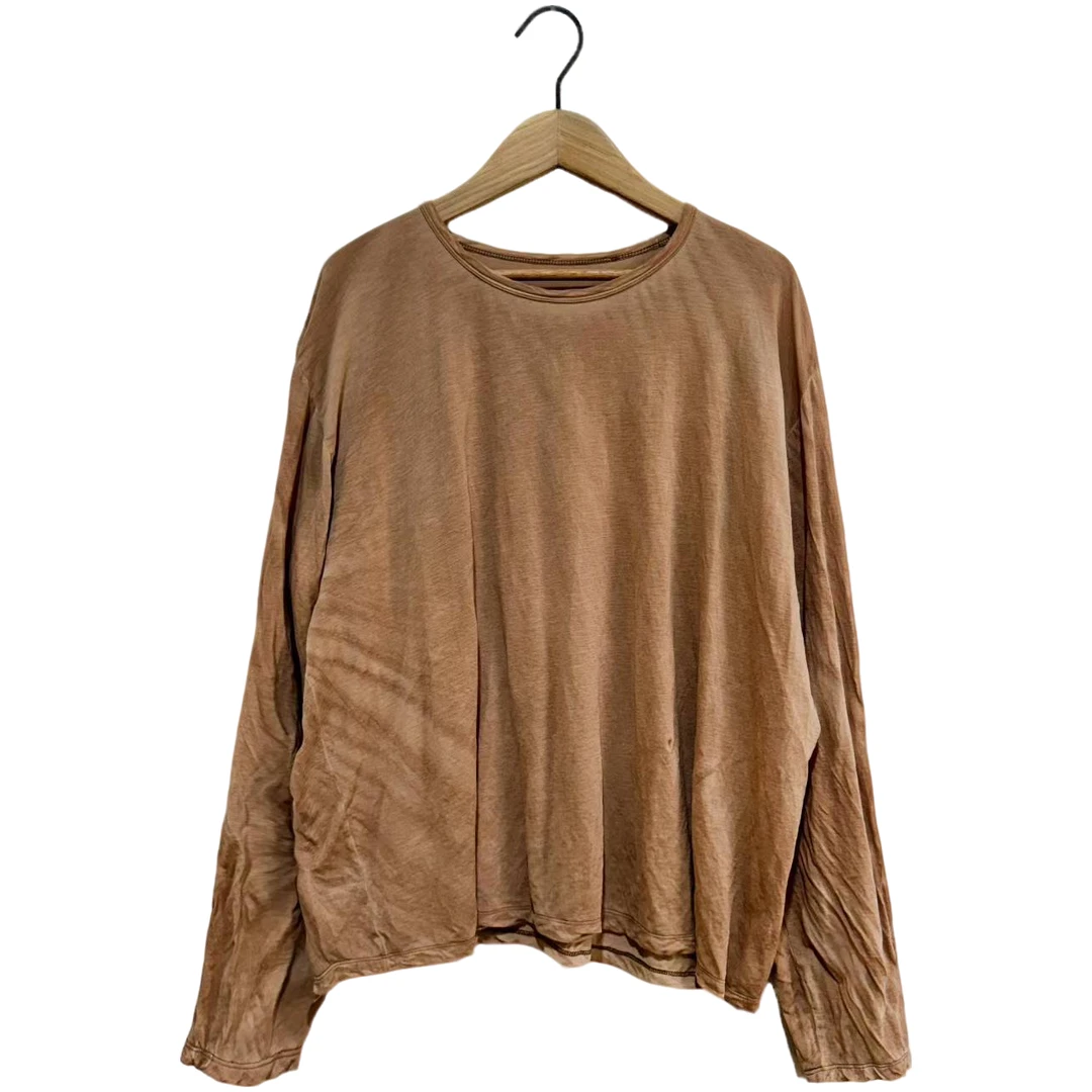 左岸迷香  T恤 Z25SS9033 小众文艺气质百搭休闲舒适慵懒复古大气