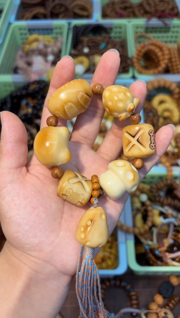 吊坠白玉菩提象牙果手捻