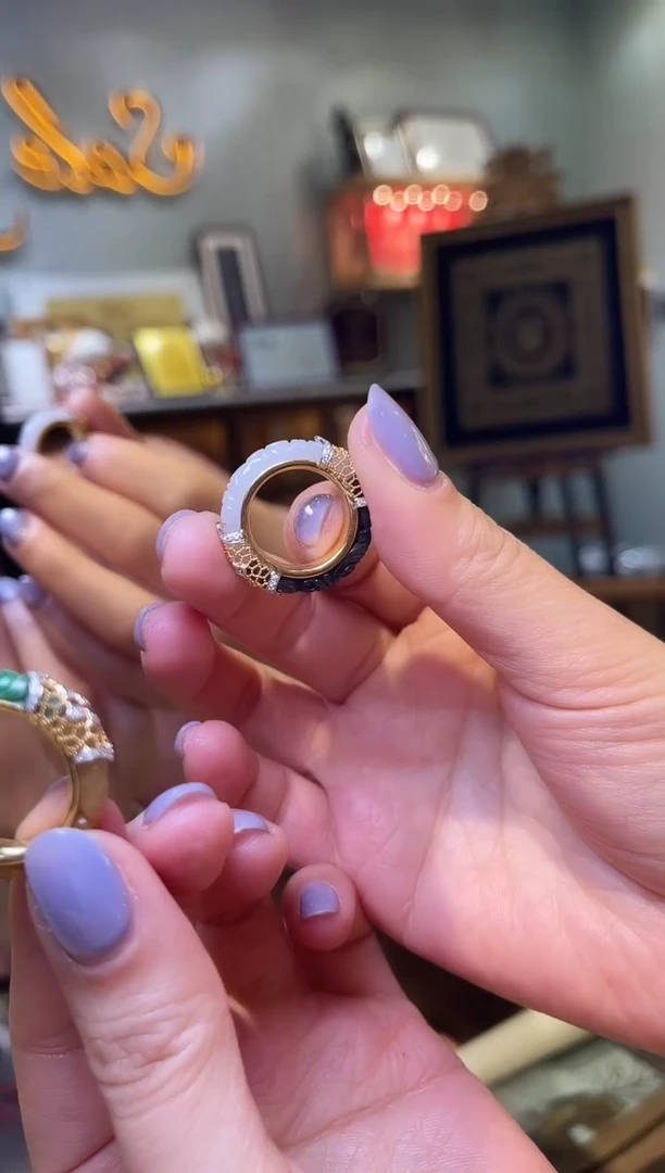 【闪购商品】翡翠戒指18K金镶嵌翡翠18k金戒指