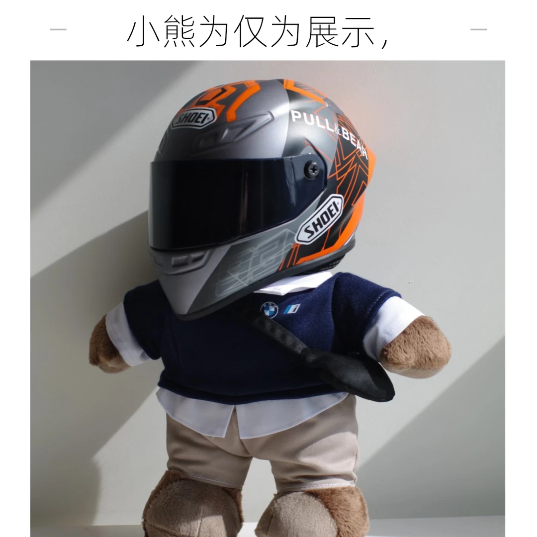 机车mini手办头盔新