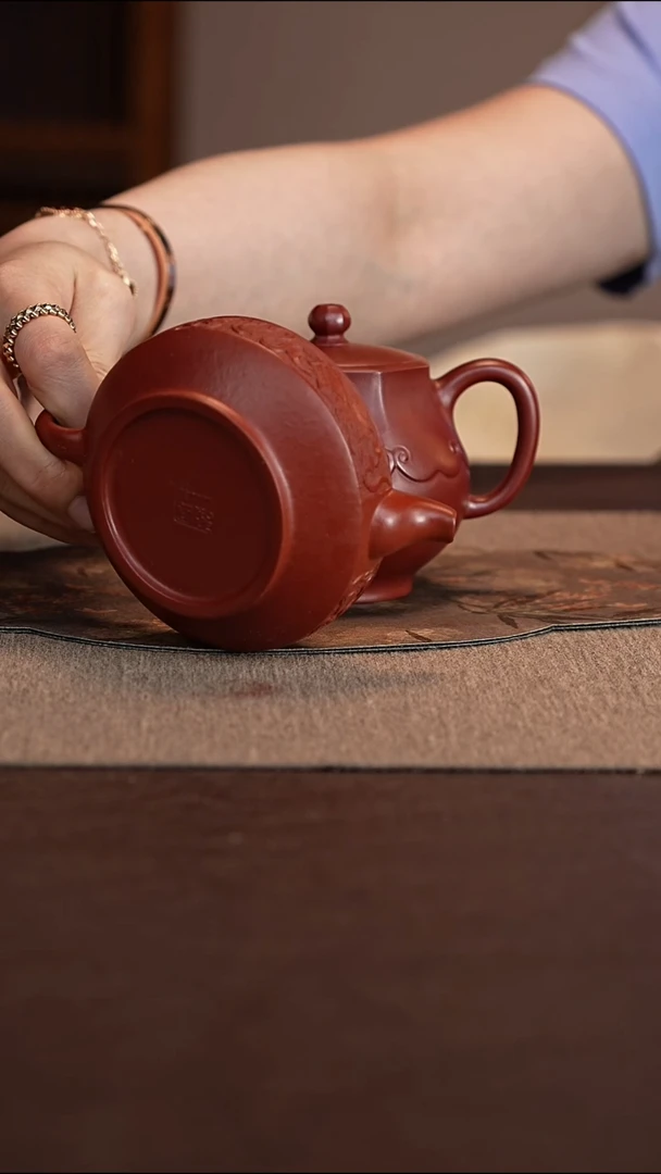 茶壶紫砂冰窖大红袍荷意