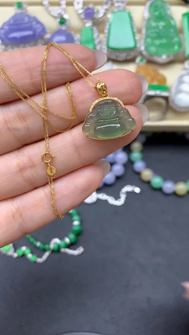 【闪购商品】翡翠颈饰18K金镶嵌262-中国好珍宝