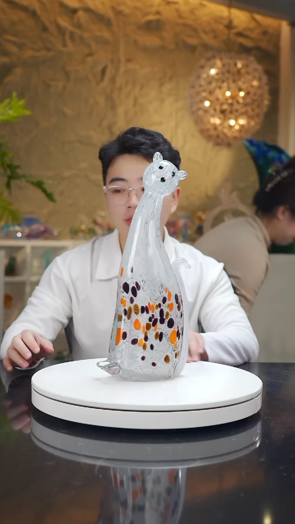 手工艺品琉璃花璃工艺公主猫设计款摆件