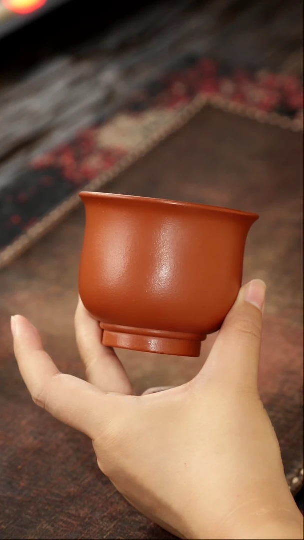 茶杯紫砂福利紫砂朱泥铃铛杯