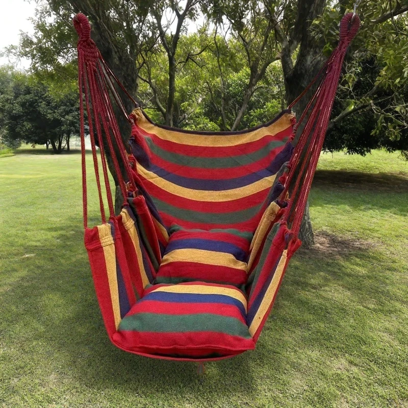 升级吊椅吊床寝室椅子学生秋千帆布加厚寝室懒人吊篮网床可躺摇椅